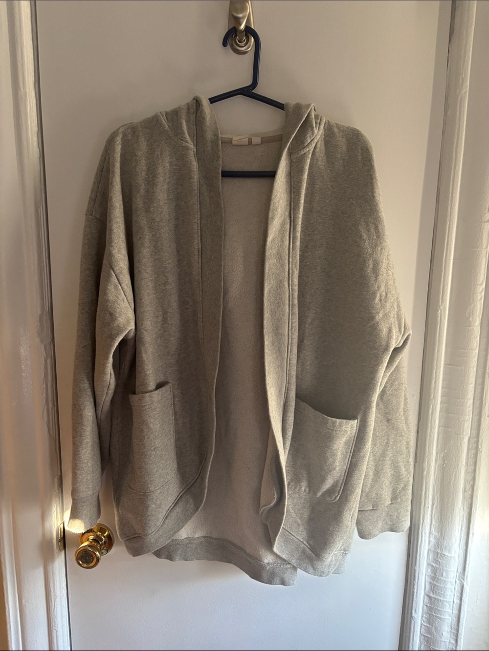 GAP Open-Front Sweatshirt Light Gray